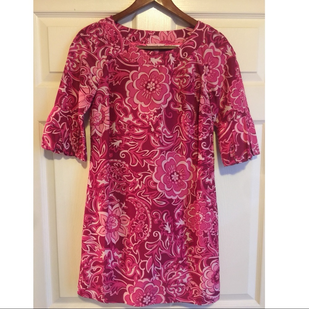 💋Lilly Pulitzer Shift Dress in red pink floral